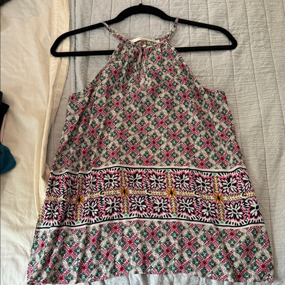 Fun 2 Fun Multicolor Geometric Floral Tank Top